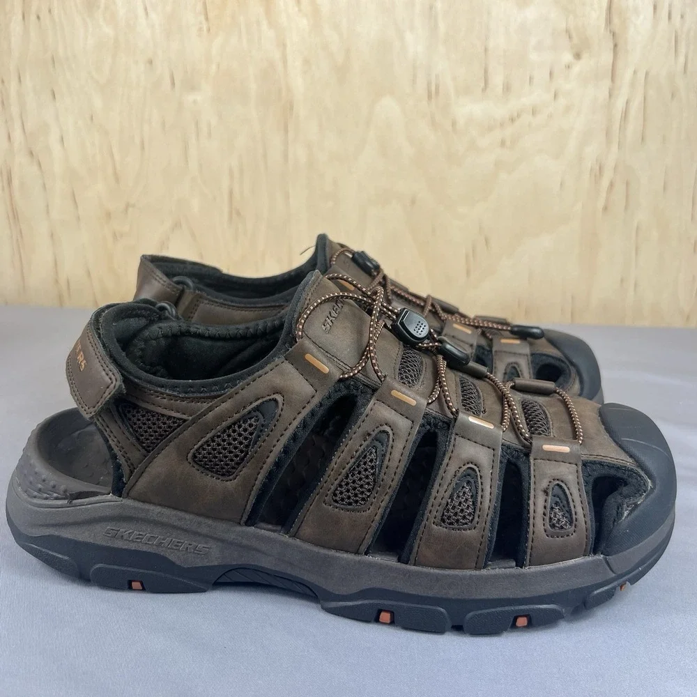 Skechers Relaxed Fit Men's Water Hiking Shoes Size 9 Brown SN204111 Used
